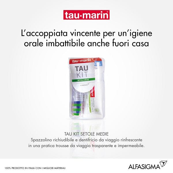 TAUMARIN Tau-Kit Da Viaggio Spazzolino Medio+Dentifricio - LloydsFarmacia