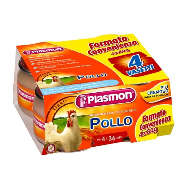 PLASMON Omogeneizzato Pollo 4 x 80 g - LloydsFarmacia