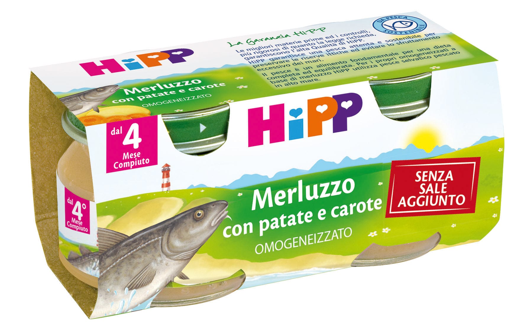 HIPP Omogeneizzato Merluzzo Con Patate E Carote 80 g 2 Vasetti -  LloydsFarmacia